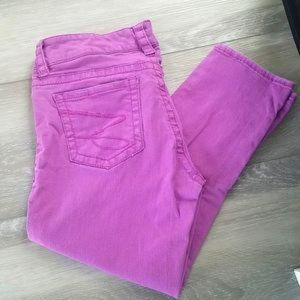 Seven7 Women's Cropped Jeans in Purple